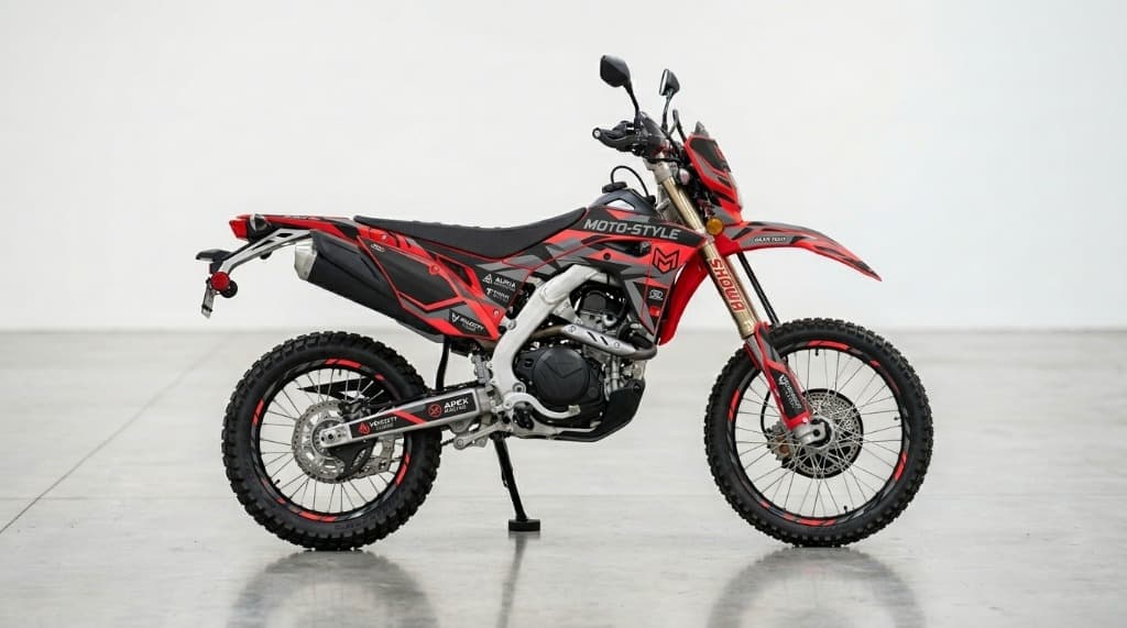 Après – moto avec kit DEMARUS