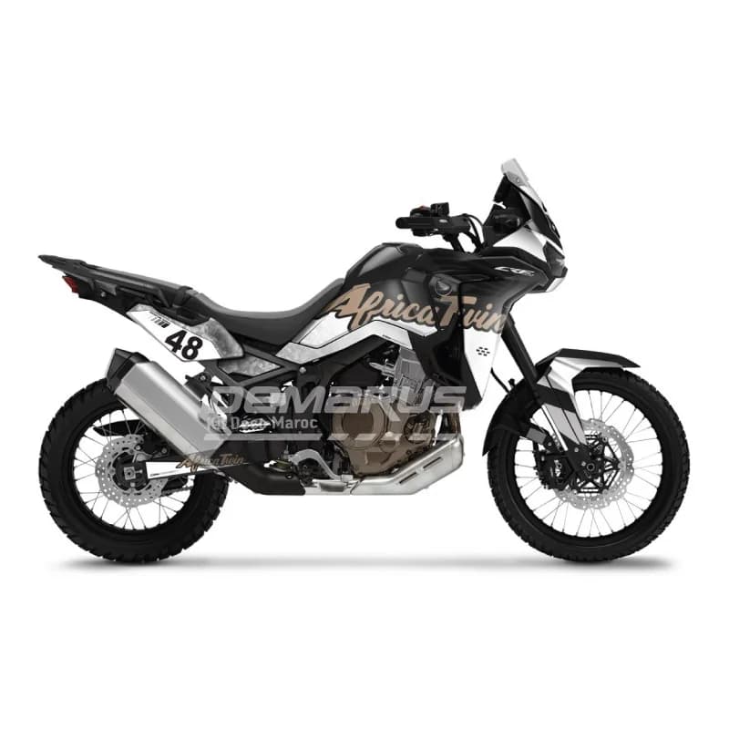 Kit déco moto Kit Déco Honda Africa Twin 1100L (2016-2026) | Édition Demarus Raid Nocturne - Vue 1