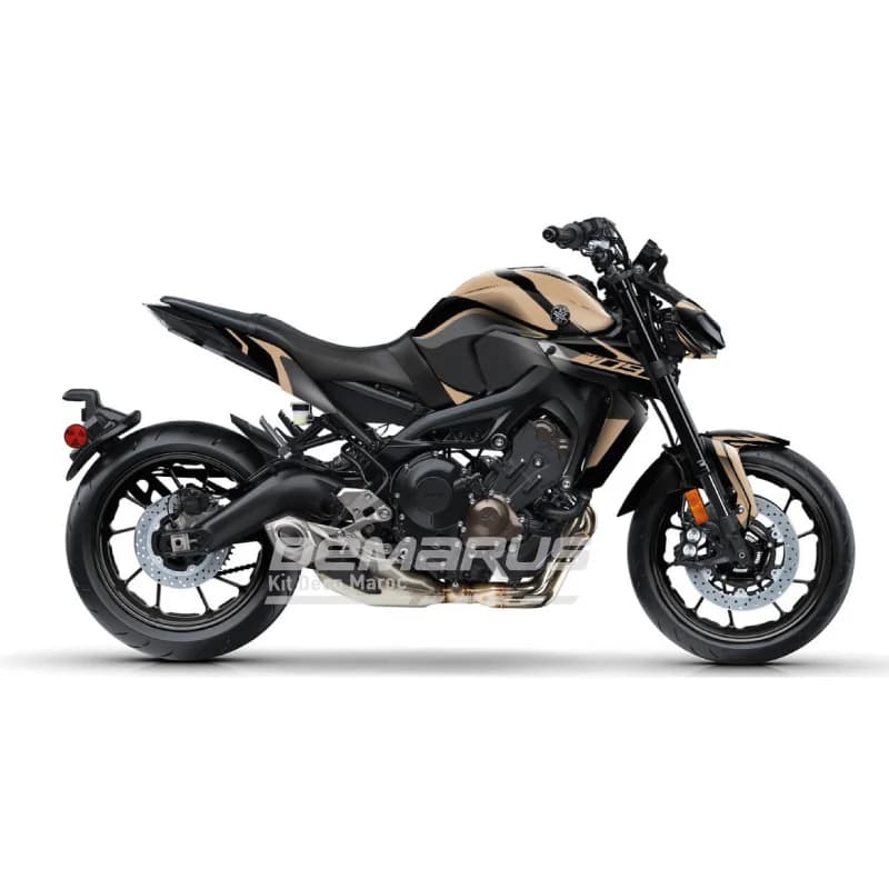 Kit déco moto Kit Déco Yamaha MT-09 2021-2026 | Édition Ombre Dorée - Vue 1