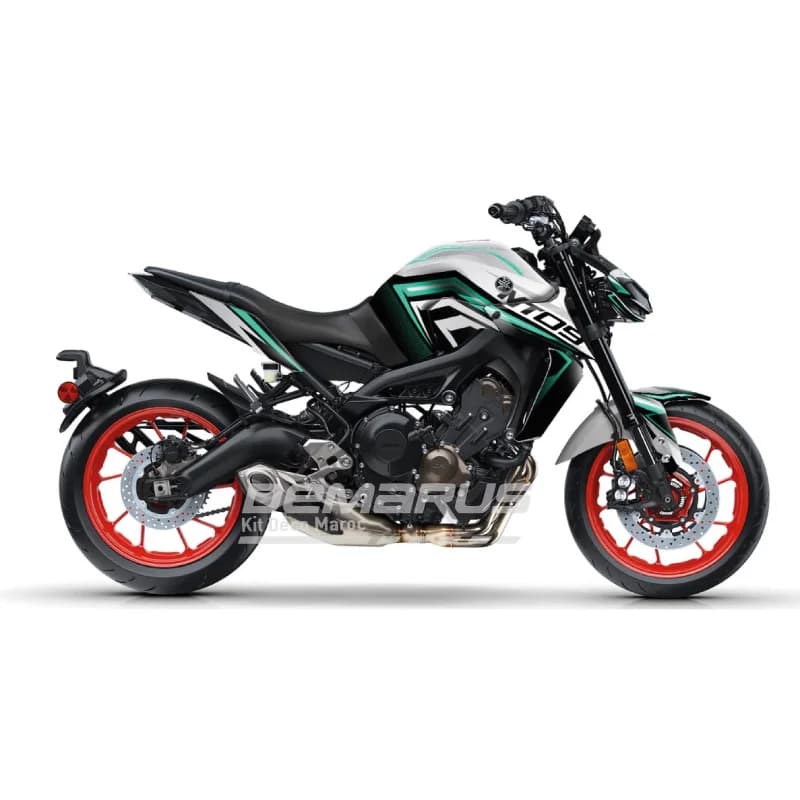 Kit déco moto Kit Deco Yamaha MT-09 2021-2026 | Édition Fragment Émeraude - Vue 1