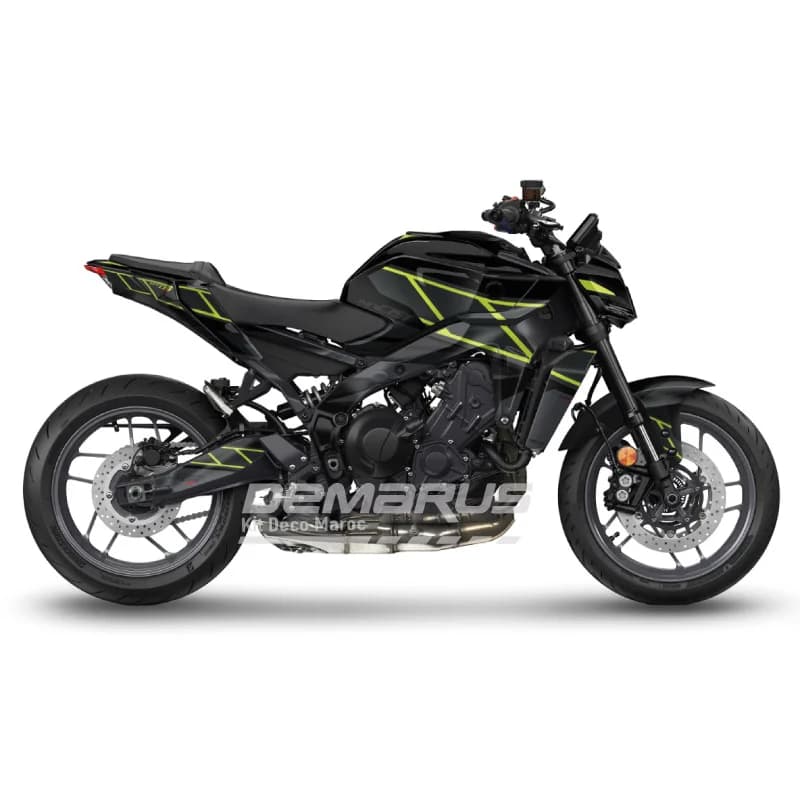 Kit déco moto Kit Déco Yamaha MT-09 2021-2026 | Édition Éclair Néon Spectral - Vue 1