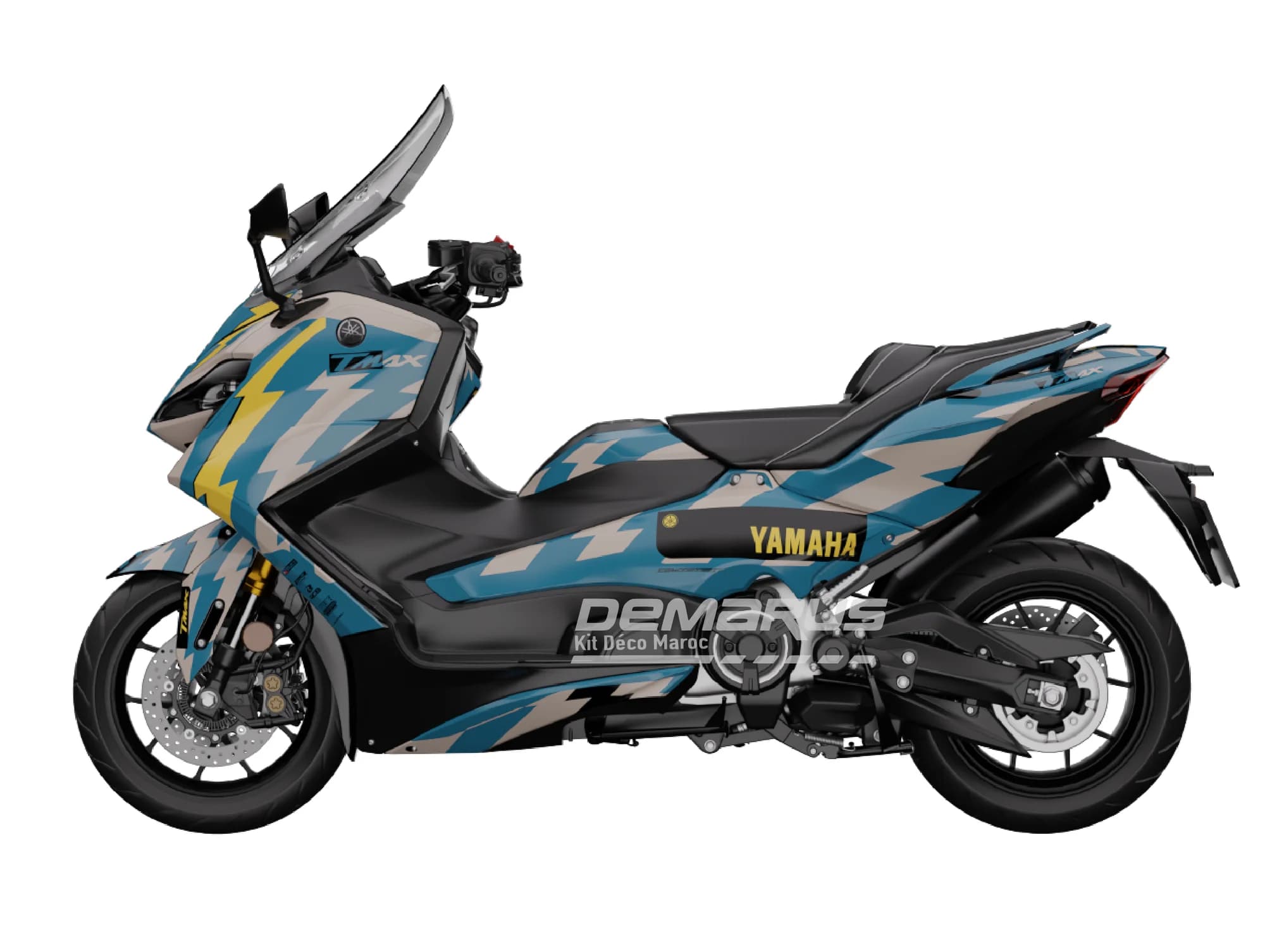 Kit déco moto Kit Déco Yamaha TMAX 560 2020-2026 | Édition Foudre Urbaine - Vue 1