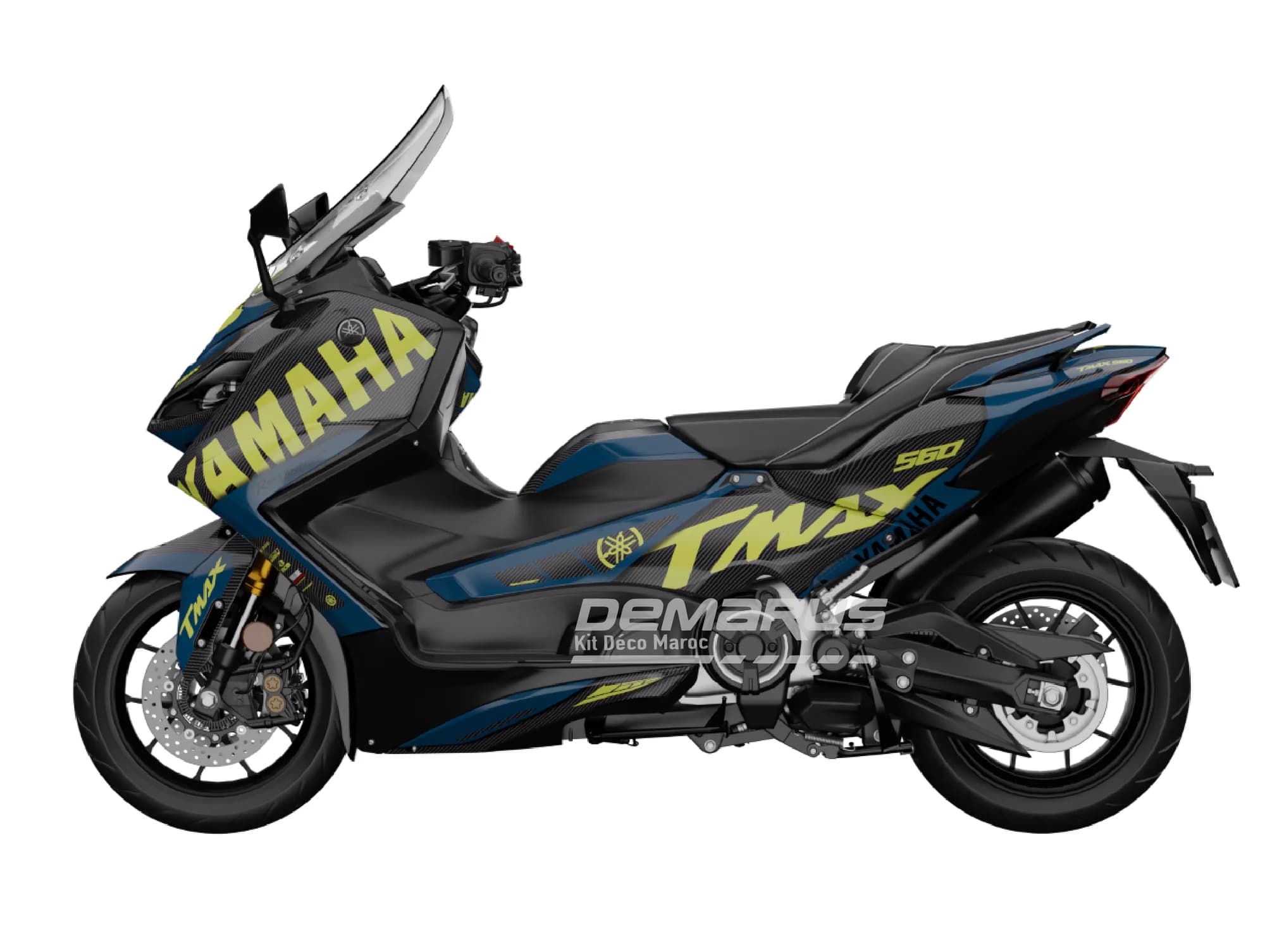 Kit déco moto Kit Déco Yamaha TMAX 560 2020-2026 | Édition Carbone Électrique - Vue 1