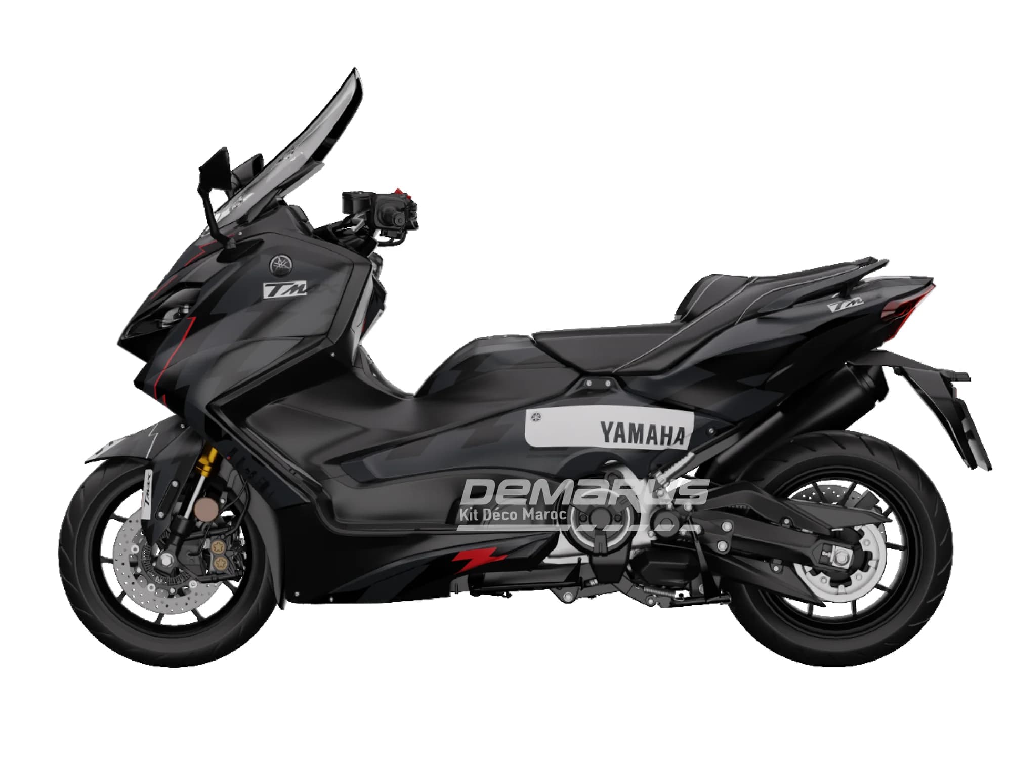 Kit déco moto Kit Déco Yamaha TMAX 560 2020-2026 | Édition Éclair Sombre - Vue 1