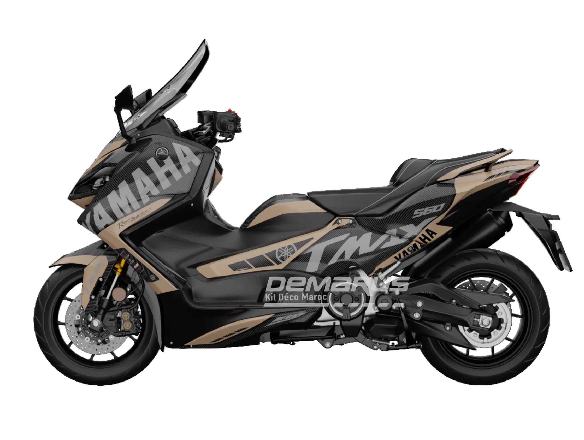 Kit déco moto Kit Déco Yamaha TMAX 560 2020-2026 | Édition Sable Tactique - Vue 1